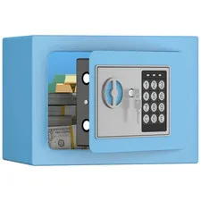 Key Password Secure Home Safe 0.23CuFt Mini Cabinet Store Valuables Docs Money
