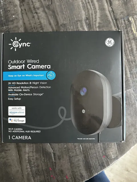 Cync Outdoor Wired Smart Camera 2K Wi-Fi Night Vision 2-Way Audio Alexa/Google