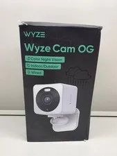 Used Wyze Cam OG Wired Indoor/Outdoor 1080p HD Smart Security Camera WYZECGS-RB