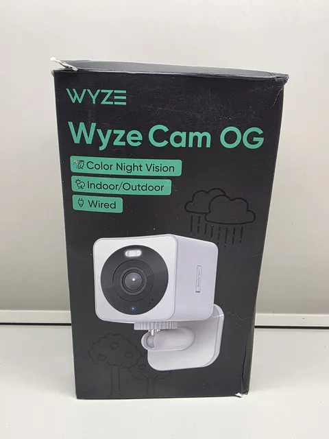 Used Wyze Cam OG Wired Indoor/Outdoor 1080p HD Smart Security Camera WYZECGS-RB