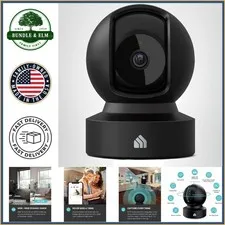 1080p Indoor Security Camera with Motion Detection and Night Vision Features