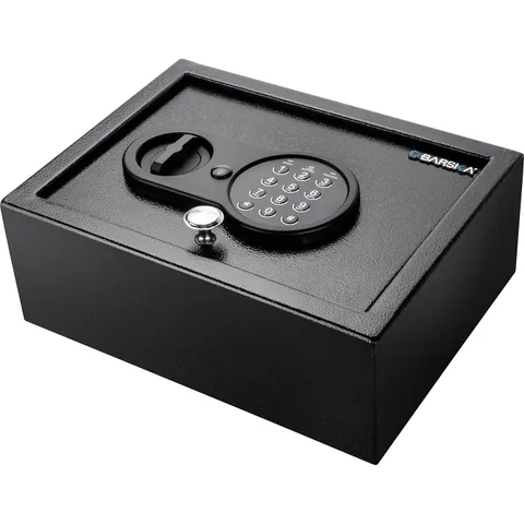 AX12622 Top Opening Keypad Security Drawer Safe, 0.21 Cubic Ft