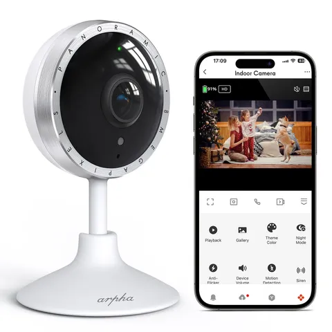 UHD 4K Indoor Security Camera, WiFi Pet Camera For Home Security With PIR Human