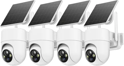 2K Solar Security Cameras Wireless Outdoor, 4PCS Outdoor Camera Wireless with 36
