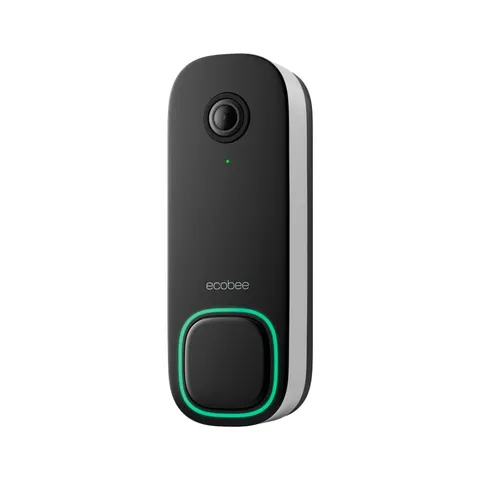 ecobee Smart Video Doorbell Camera (Wired) - with Industry Leading HD Black