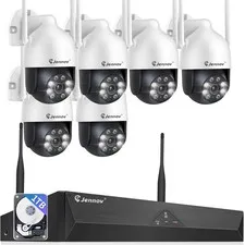 5MP Wireless NVR Security Camera System Outdoor Two‑Way Audio Night Vision
