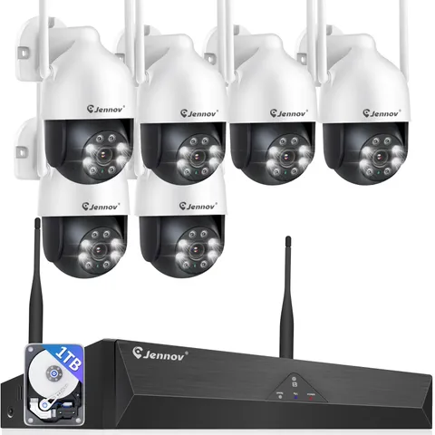 5MP Wireless NVR Security Camera System Outdoor Two‑Way Audio Night Vision