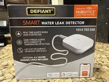 Defiant Smart Water Leak Detector SWLZ20BWB Hubspace 4ft Cable Open Box