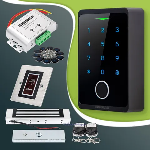 HOMSECUR Waterproof APP WIFI Fingerprint PIN Access Control Kit+180kg Maglock