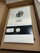 Fermax MILO VIDEO 1L MEET Wired IP Video Doorbell w/ Flush Box, POE Splitter