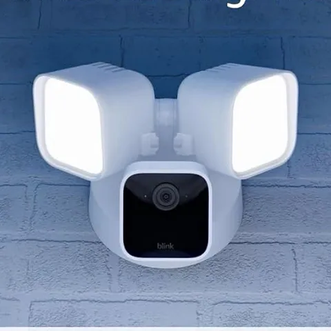 Blink Wired Floodlight Camera, 2600 lumens, HD live view, motion detection siren