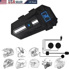 Motorcycle Helmet Headset Bluetooth 5.3 Speaker Waterproof Hands-Free with Mic