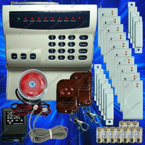WIRELESS HOME SECURITY SYSTEM - LED BURGLAR FIRE ALARM HOUSE AUTO-DIALER NEW