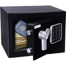 Steel Digital Safe Box Compact Fireproof Cash Jewelry Security for Home