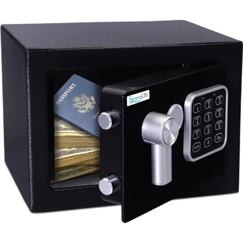 Steel Digital Safe Box Compact Fireproof Cash Jewelry Security for Home