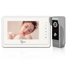 7'' Color Wired Video Door Phone Intercom System for Home Indoor Monitor Outd...