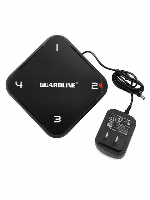 NEW Guardline Wireless Driveway Alarm Receiver 4 Zone 915MHz Base Unit + AC Adap