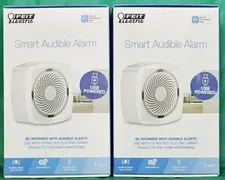 ***(Lot Of 2) Feit Electric Smart Audible Alarm Wi-Fi USB Powered Indoor (100dB)