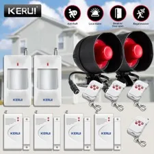 KERUI Home Security Alarm System with 2 Sirens 2 Motion Detectors 4 Door Sensors