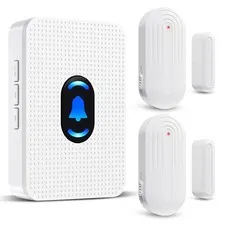 Wireless Door Chime Alarm System - 800ft Range, 20 Melodies, 5 Volume Levels, LE