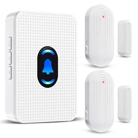 Wireless Door Chime Alarm System - 800ft Range, 20 Melodies, 5 Volume Levels, LE