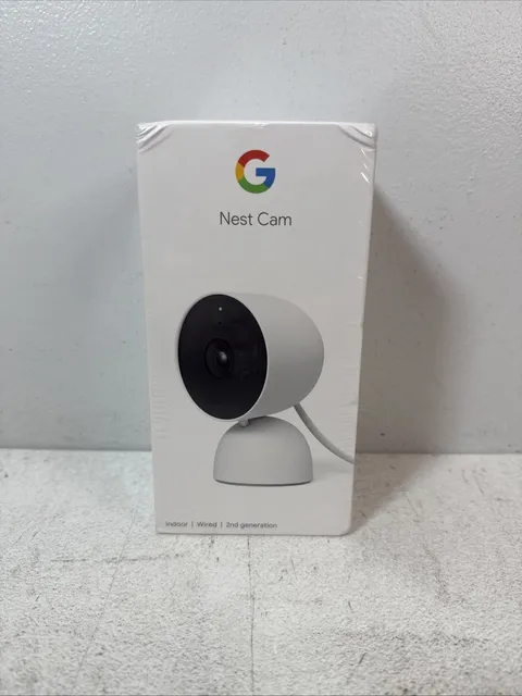 Google Nest Cam Indoor 2nd Gen Wired Security Camera Snow GA01998-US Sealed NEW