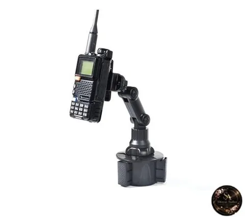 TWAYRDIO Car Radio Holder 3-in-1 Stand for Radios Drink Holder Cup Holder Belt
