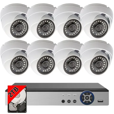 Evertech 8 Channel Night Vision Outdoor Home CCTV Security Camera System 2TB HDD
