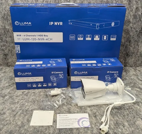 Luma LUM-120-NVR-4CH-2T 120 Series 4-Channel NVR, 4-Port PoE, 2TB & 2 x IP Cam
