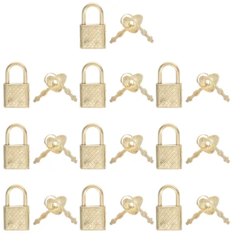 10 Pcs Zinc Alloy Padlock Practical Luggage Small for