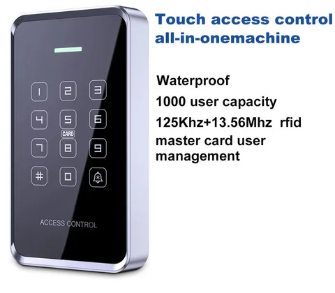 RFID NFC Keypad Access Control 1000 Users Waterproof Touch Screen Dual Frequency