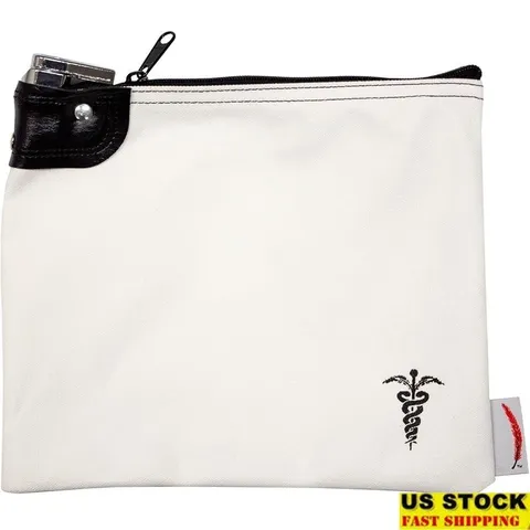 Secure Medication Storage Lock Bag Heavy Duty Keyed Pouch W/ Spare Keys New