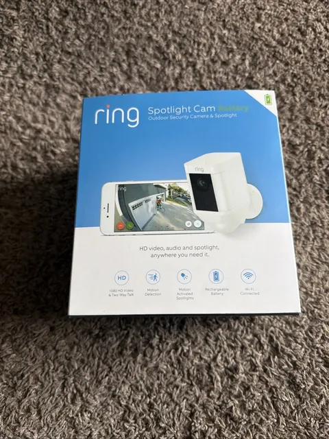 Ring Spotlight Camera Battery Outdoor Home Security Motion Night Vision Wireless