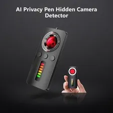 AI Privacy Pen Hidden Camera Detector,Portable Anti-Spy Bug Finder with Liste...