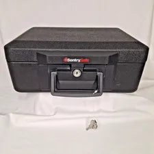 Fireproof Safe Box Key Lock Document Storage Portable Fire Resistant 0.18 Cu Ft