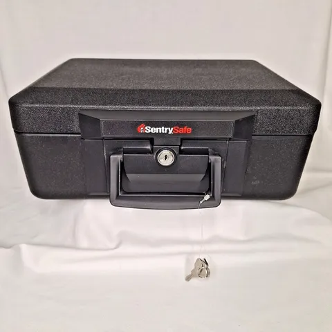 Fireproof Safe Box Key Lock Document Storage Portable Fire Resistant 0.18 Cu Ft