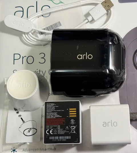 Arlo Pro 3, 2K UHD Wireless Add-on Camera with Wall Mount Kit - Black