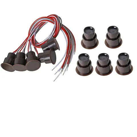 Recessed Magnetic Reed Switch NC/NO for Door Window Security - Set of 5