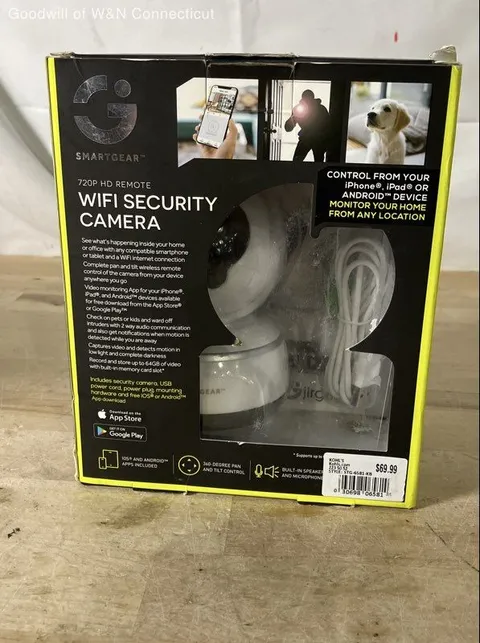 SmartGear STG-6581-KB 720P HD WiFi Security Camera 360 Pan Tilt Night Vision
