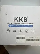 KKB 4G LTE Cellular Security Camera with 2K Resolution, No WiFi Needed, Wired,