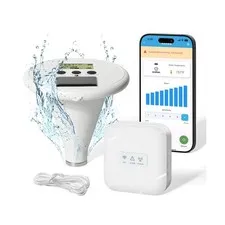 WiFi Pool Alarm, Zuomeng Solar Wave Pool Alarm with Optimal Sensitivity, Remo...