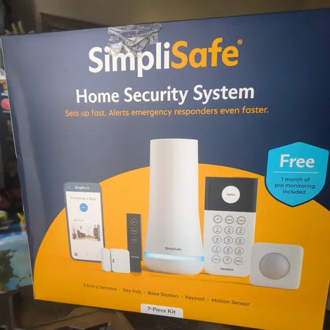 SimpliSafe Smart Home Security System 7 Pieces Kit Set Up Fast, White Color