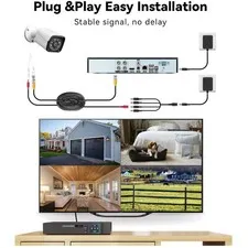 Indoor/Outdoor Surveillance Kit, 5MP Lite AHD DVR, 4 Cameras