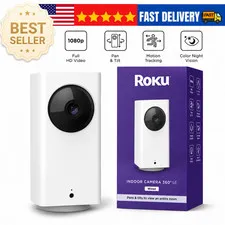 Roku Battery Camera 1080p HD Rechargeable 360° Home Security Camera