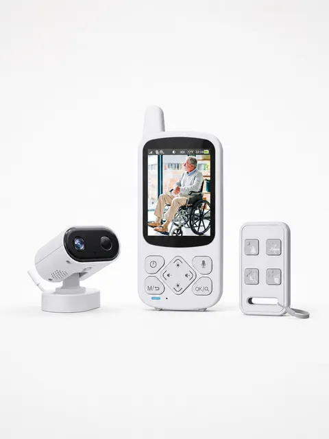Zaguoroo Elderly Monitor w/ Camera, 2 Way Talk, Night Vision, Call Buttom New