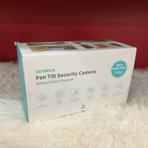 SEHMUA Pan/Tilt Wi-Fi IP Security Cameras 2-Pack Battery/Solar Night Vision