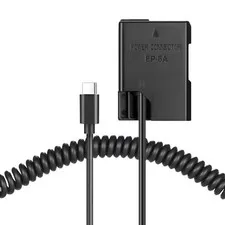 Type-c Spring Cable EP-5A DC Coupler EN-EL14 Dummy Battery USB Kit for Nikon ...