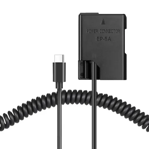 Type-c Spring Cable EP-5A DC Coupler EN-EL14 Dummy Battery USB Kit for Nikon ...