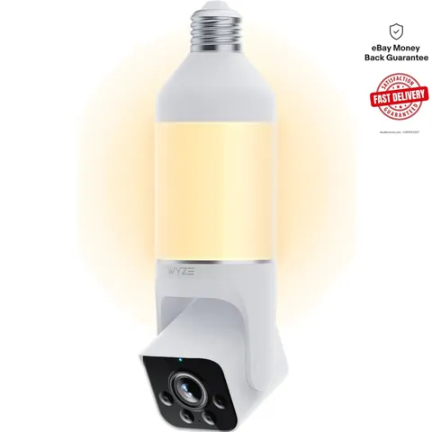 High-Def Bulb Security Camera with Motion Alerts & Two-Way Audio - Outdoor Use