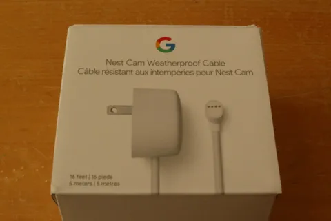 Google Nest Cam Weatherproof Cable for Nest Cam 16 feet-  OPEN BOX